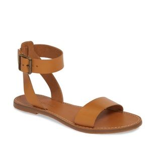 NWT Boardwalk Leather Ankle Strap Sandal